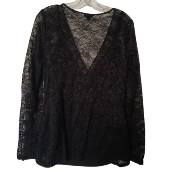 🖤Guess Black Lace Elegant Top with Camisole – Size XL - Picture 4 of 5